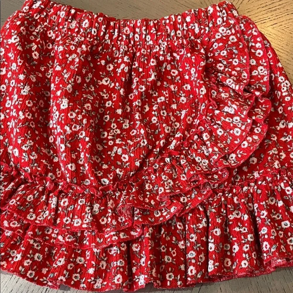 Next Floral Red Skirt size 7 yrs